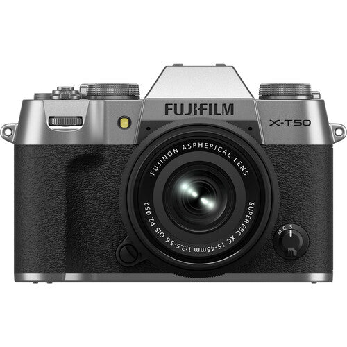 Online Fujifilm X-T50 Mirrorless Camera with XC 15-45mm F/3.5-5.6 Lens (Silver)