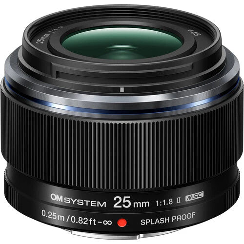Buy OM System M.Zuiko ED 25mm F/1.8 II Camera Lens (Black)
